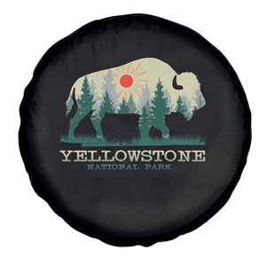Yellowstone National Park Spare Tire Cover Bison Nature Wildlife Outdoor Hiking Camping Forest TS10 Print Your Wear