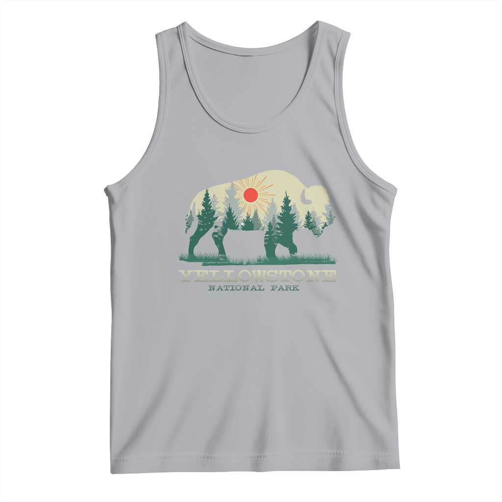 Yellowstone National Park Tank Top Bison Nature Wildlife Outdoor Hiking Camping Forest TS10 Athletic Heather Print Your Wear