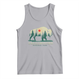 Yellowstone National Park Tank Top Bison Nature Wildlife Outdoor Hiking Camping Forest TS10 Athletic Heather Print Your Wear