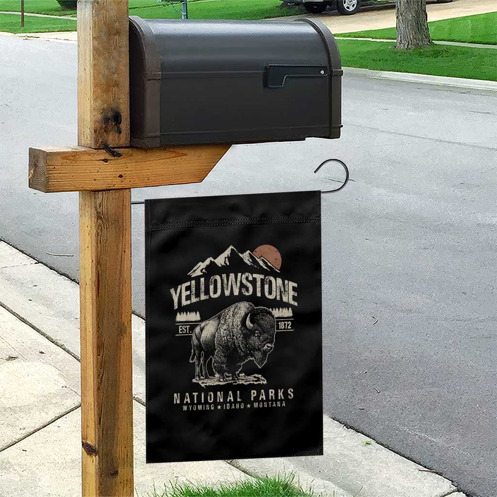Vintage Yellowstone National Park Garden Flag Retro Bison Nature Wildlife Forest TS10 Print Your Wear