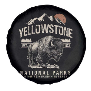 Vintage Yellowstone National Park Spare Tire Cover Retro Bison Nature Wildlife Forest TS10 Print Your Wear