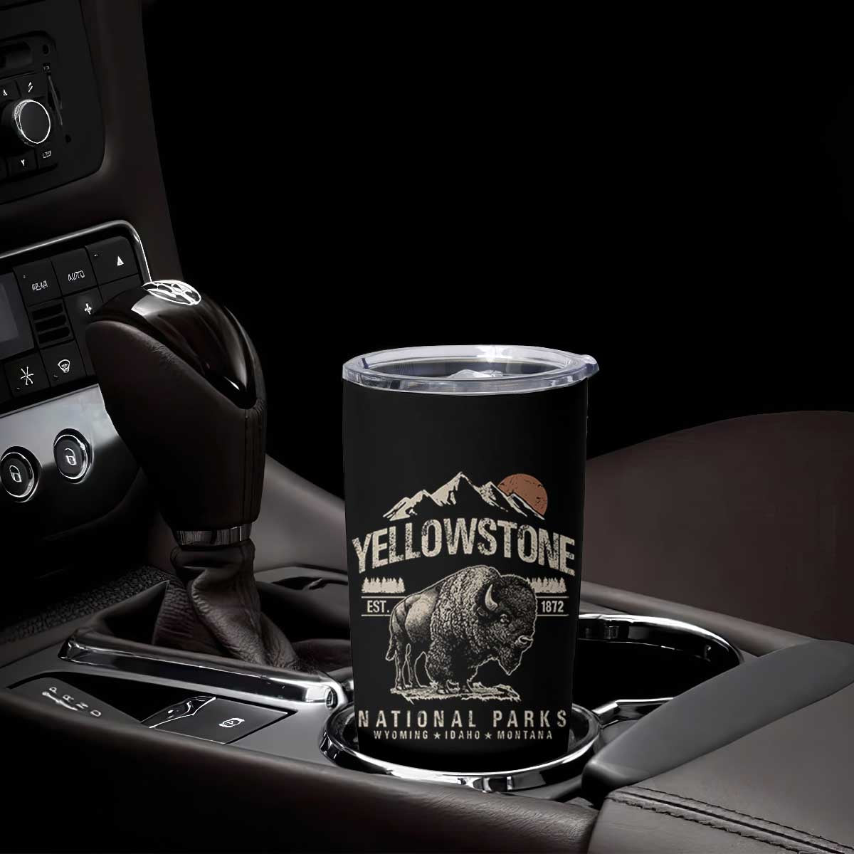 Vintage Yellowstone National Park Tumbler Cup Retro Bison Nature Wildlife Forest TS10 Print Your Wear