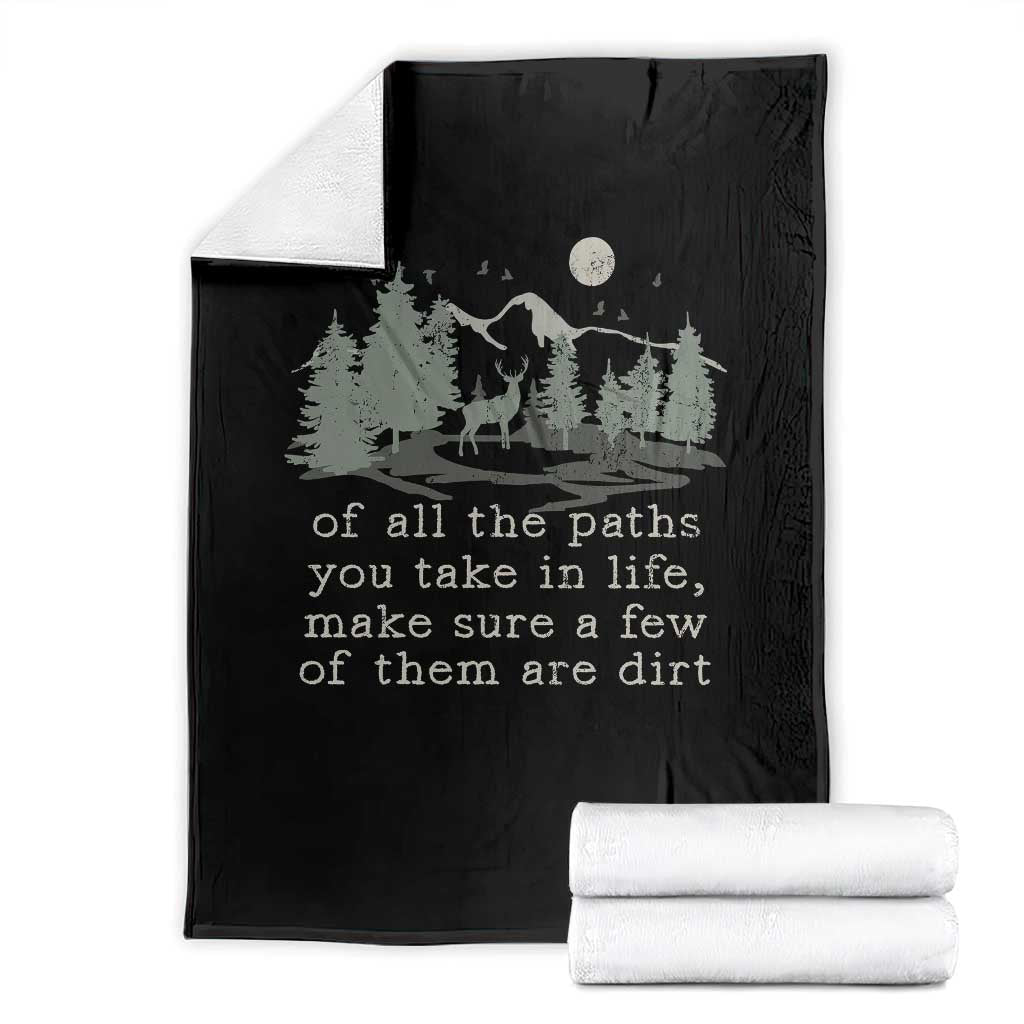 Retro Nature Wildlife Outdoor Throw Blanket Camping Forest Hiking Vintage TS10 Black Print Your Wear