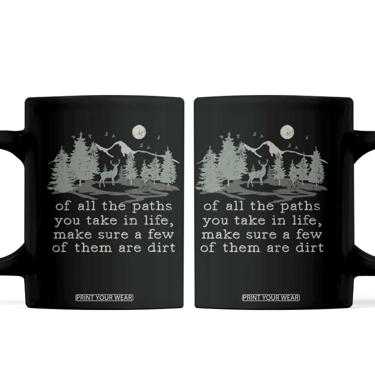 Retro Nature Wildlife Outdoor Coffee Mug Camping Forest Hiking Vintage TS10 Black Print Your Wear