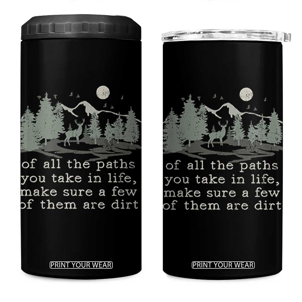 Retro Nature Wildlife Outdoor 4 in 1 Can Cooler Tumbler Camping Forest Hiking Vintage TS10 One Size: 16 oz Black Print Your Wear