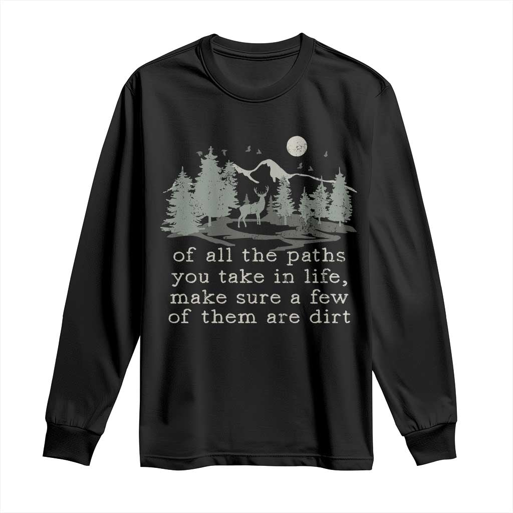 Retro Nature Wildlife Outdoor Long Sleeve Shirt Camping Forest Hiking Vintage TS10 Black Print Your Wear