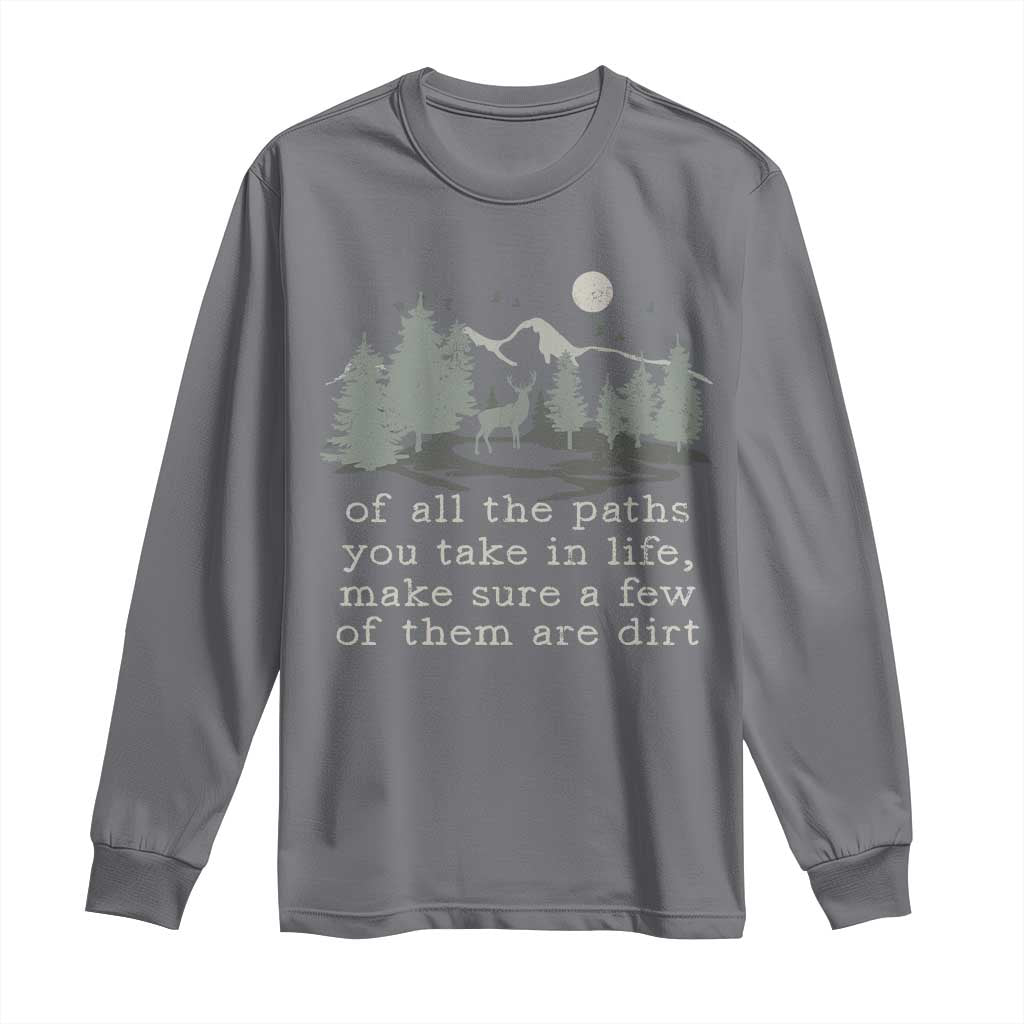 Retro Nature Wildlife Outdoor Long Sleeve Shirt Camping Forest Hiking Vintage TS10 Charcoal Print Your Wear