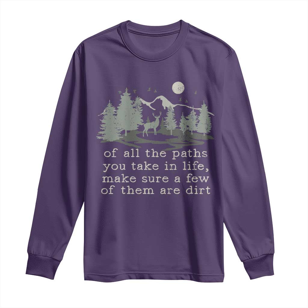 Retro Nature Wildlife Outdoor Long Sleeve Shirt Camping Forest Hiking Vintage TS10 Purple Print Your Wear