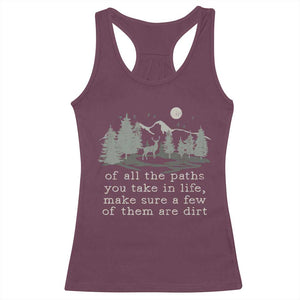 Retro Nature Wildlife Outdoor Racerback Tank Top Camping Forest Hiking Vintage TS10 Maroon Print Your Wear