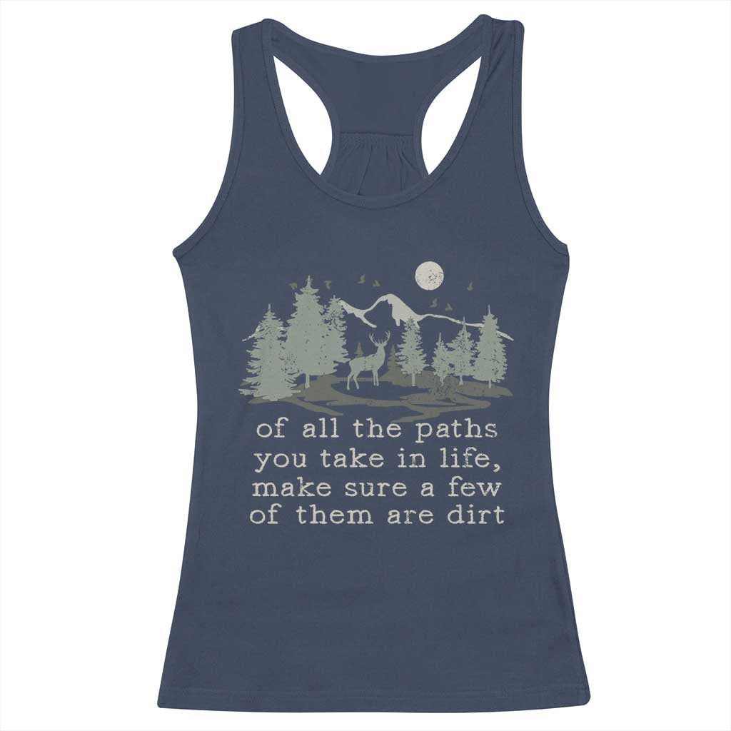 Retro Nature Wildlife Outdoor Racerback Tank Top Camping Forest Hiking Vintage TS10 Navy Print Your Wear