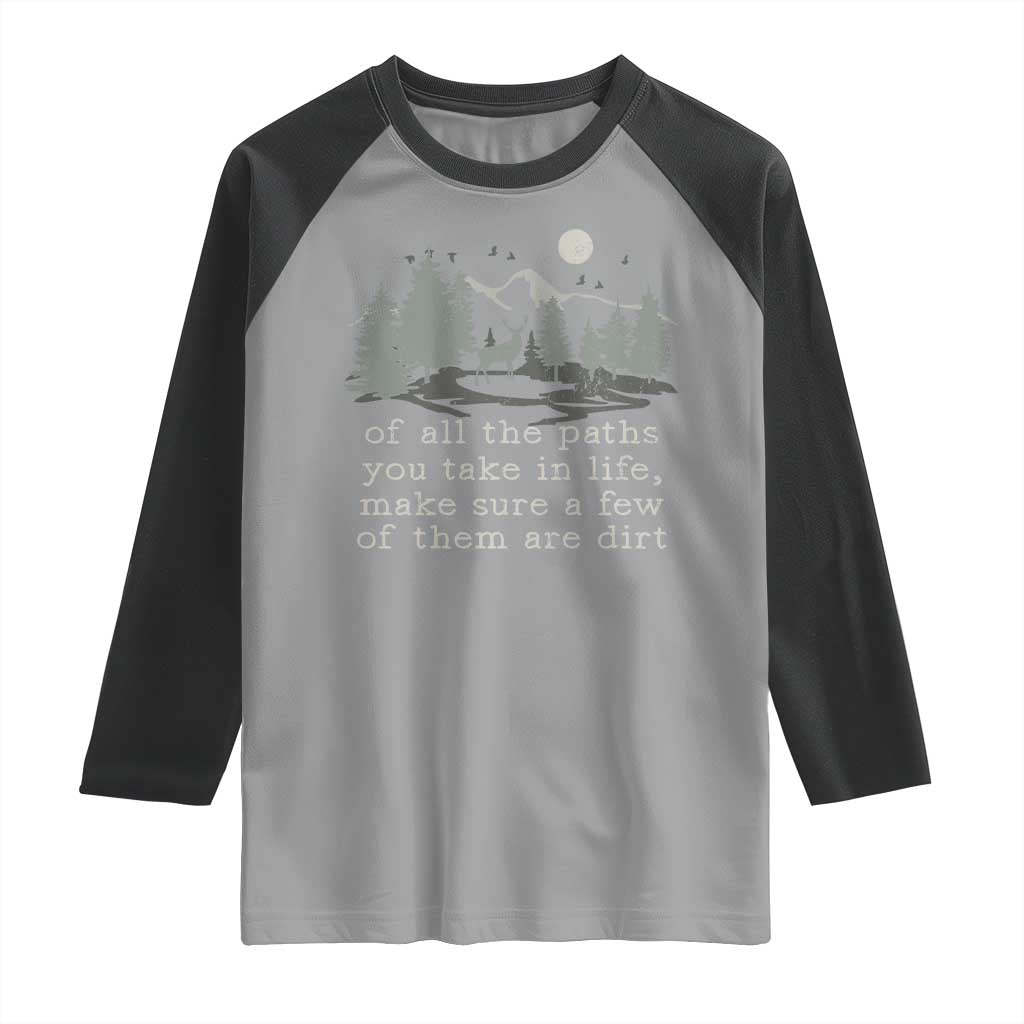 Retro Nature Wildlife Outdoor Raglan Shirt Camping Forest Hiking Vintage TS10 Sport Gray Black Print Your Wear