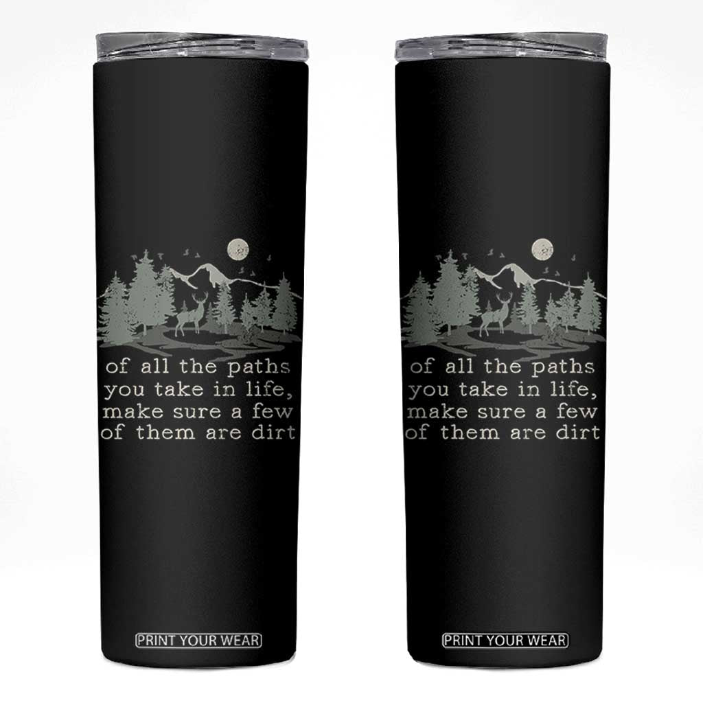 Retro Nature Wildlife Outdoor Skinny Tumbler Camping Forest Hiking Vintage TS10 Black Print Your Wear