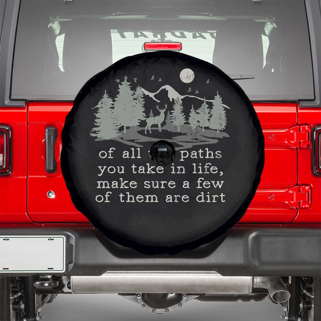 Retro Nature Wildlife Outdoor Spare Tire Cover Camping Forest Hiking Vintage TS10 Black Print Your Wear