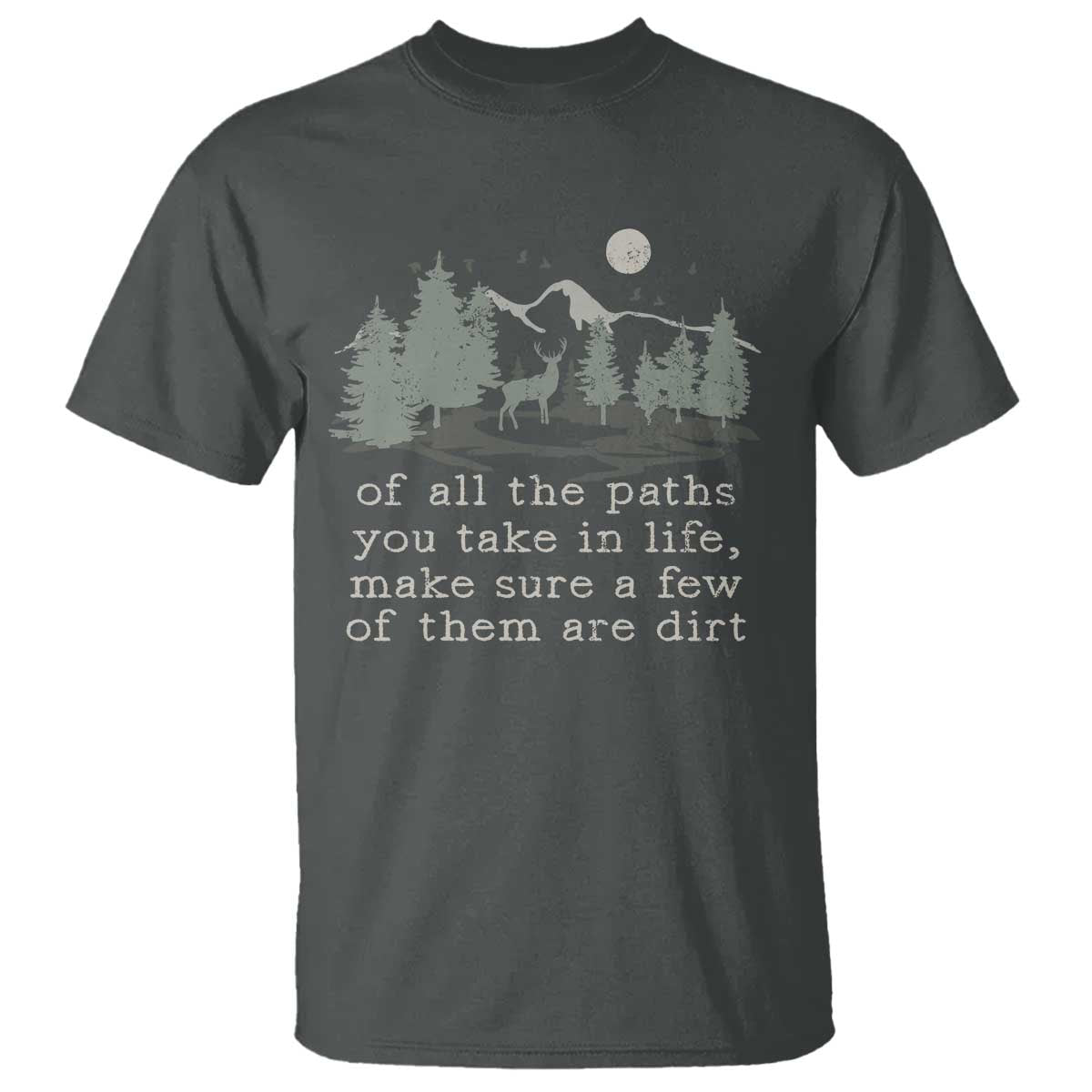 Retro Nature Wildlife Outdoor T Shirt Camping Forest Hiking Vintage TS10 Dark Heather Print Your Wear