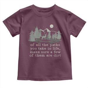 Retro Nature Wildlife Outdoor Toddler T Shirt Camping Forest Hiking Vintage TS10 Maroon Print Your Wear