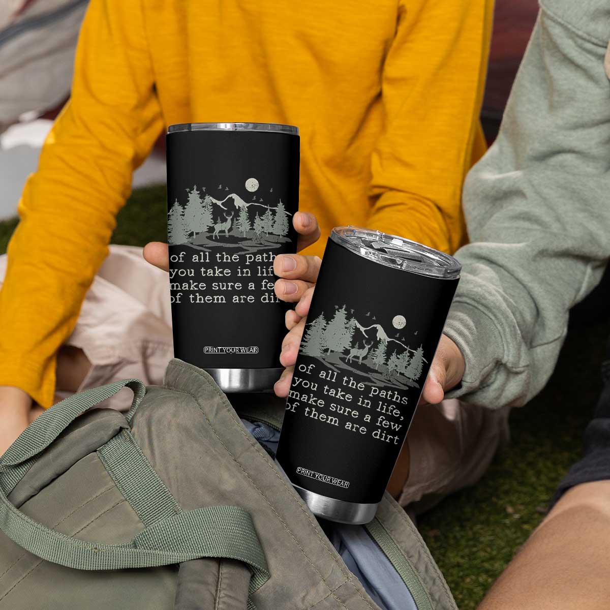 Retro Nature Wildlife Outdoor Tumbler Cup Camping Forest Hiking Vintage TS10 Print Your Wear