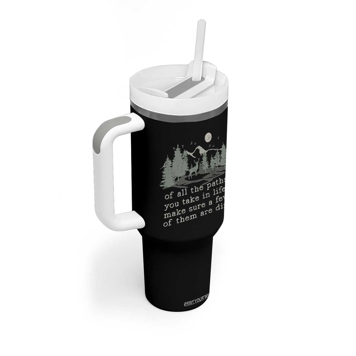 Retro Nature Wildlife Outdoor Tumbler With Handle Camping Forest Hiking Vintage TS10 Print Your Wear