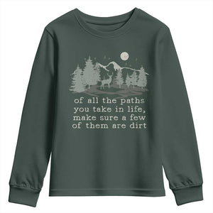 Retro Nature Wildlife Outdoor Youth Sweatshirt Camping Forest Hiking Vintage TS10 Dark Forest Green Print Your Wear