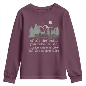 Retro Nature Wildlife Outdoor Youth Sweatshirt Camping Forest Hiking Vintage TS10 Maroon Print Your Wear