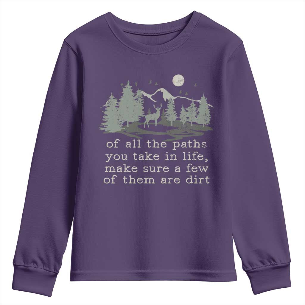 Retro Nature Wildlife Outdoor Youth Sweatshirt Camping Forest Hiking Vintage TS10 Purple Print Your Wear