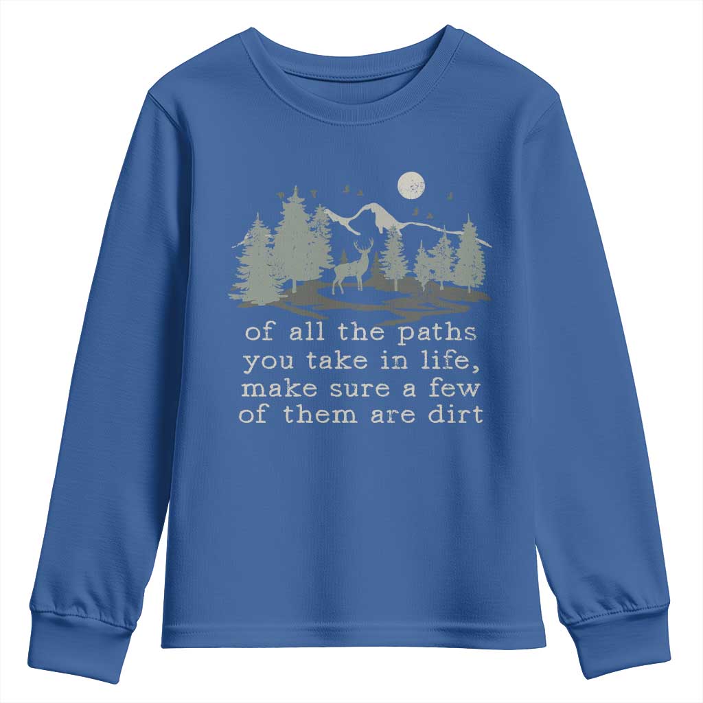 Retro Nature Wildlife Outdoor Youth Sweatshirt Camping Forest Hiking Vintage TS10 Royal Blue Print Your Wear
