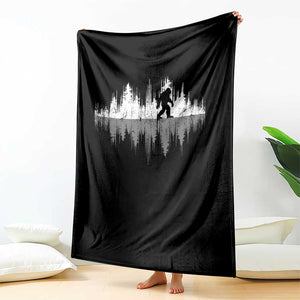 Bigfoot In The Forest Throw Blanket Sasquatch Trees Reflection Wildlife Nature Outdoor Wild Retro TS10 Print Your Wear