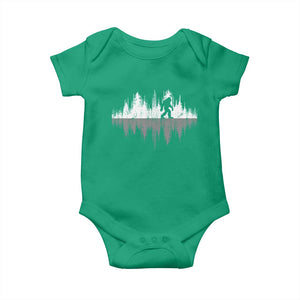 Bigfoot In The Forest Baby Onesie Sasquatch Trees Reflection Wildlife Nature Outdoor Wild Retro TS10 Irish Green Print Your Wear