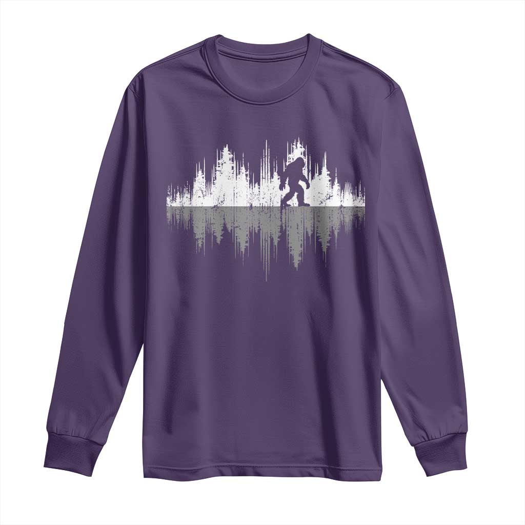 Bigfoot In The Forest Long Sleeve Shirt Sasquatch Trees Reflection Wildlife Nature Outdoor Wild Retro TS10 Purple Print Your Wear