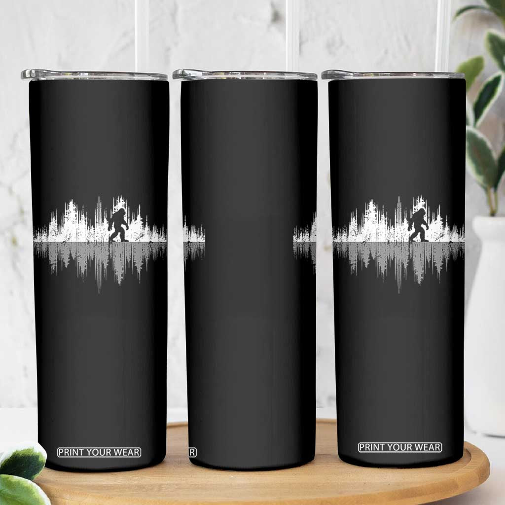 Bigfoot In The Forest Skinny Tumbler Sasquatch Trees Reflection Wildlife Nature Outdoor Wild Retro TS10 Print Your Wear