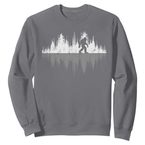 Bigfoot In The Forest Sweatshirt Sasquatch Trees Reflection Wildlife Nature Outdoor Wild Retro TS10 Charcoal Print Your Wear