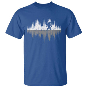 Bigfoot In The Forest T Shirt Sasquatch Trees Reflection Wildlife Nature Outdoor Wild Retro TS10 Royal Blue Print Your Wear