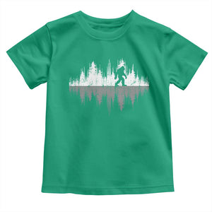Bigfoot In The Forest Toddler T Shirt Sasquatch Trees Reflection Wildlife Nature Outdoor Wild Retro TS10 Irish Green Print Your Wear