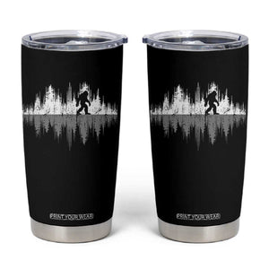 Bigfoot In The Forest Tumbler Cup Sasquatch Trees Reflection Wildlife Nature Outdoor Wild Retro TS10 Black Print Your Wear