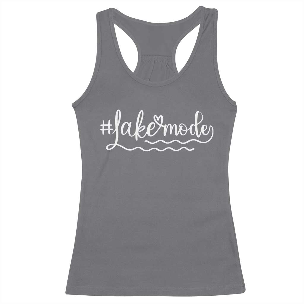 Lake Mode Racerback Tank Top Summer Vacation Outdoor Camping TS10 Charcoal Print Your Wear