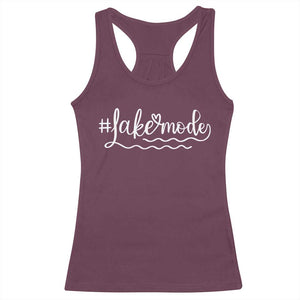 Lake Mode Racerback Tank Top Summer Vacation Outdoor Camping TS10 Maroon Print Your Wear