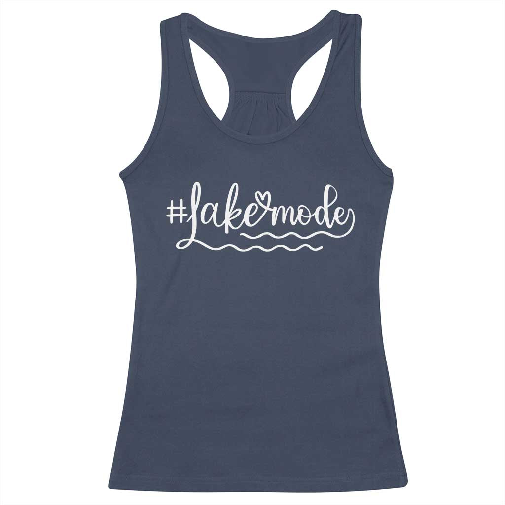 Lake Mode Racerback Tank Top Summer Vacation Outdoor Camping TS10 Navy Print Your Wear