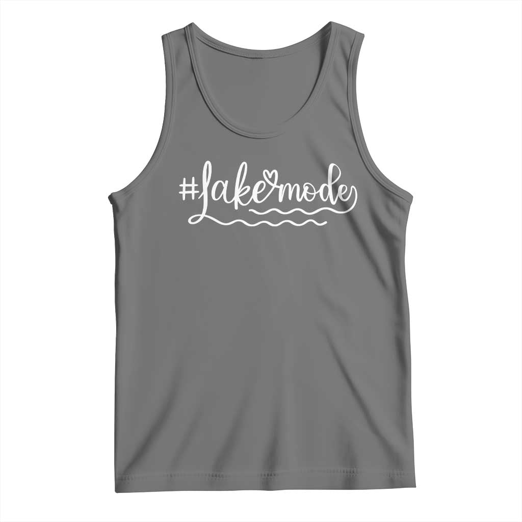 Lake Mode Tank Top Summer Vacation Outdoor Camping TS10 Black Heather Print Your Wear