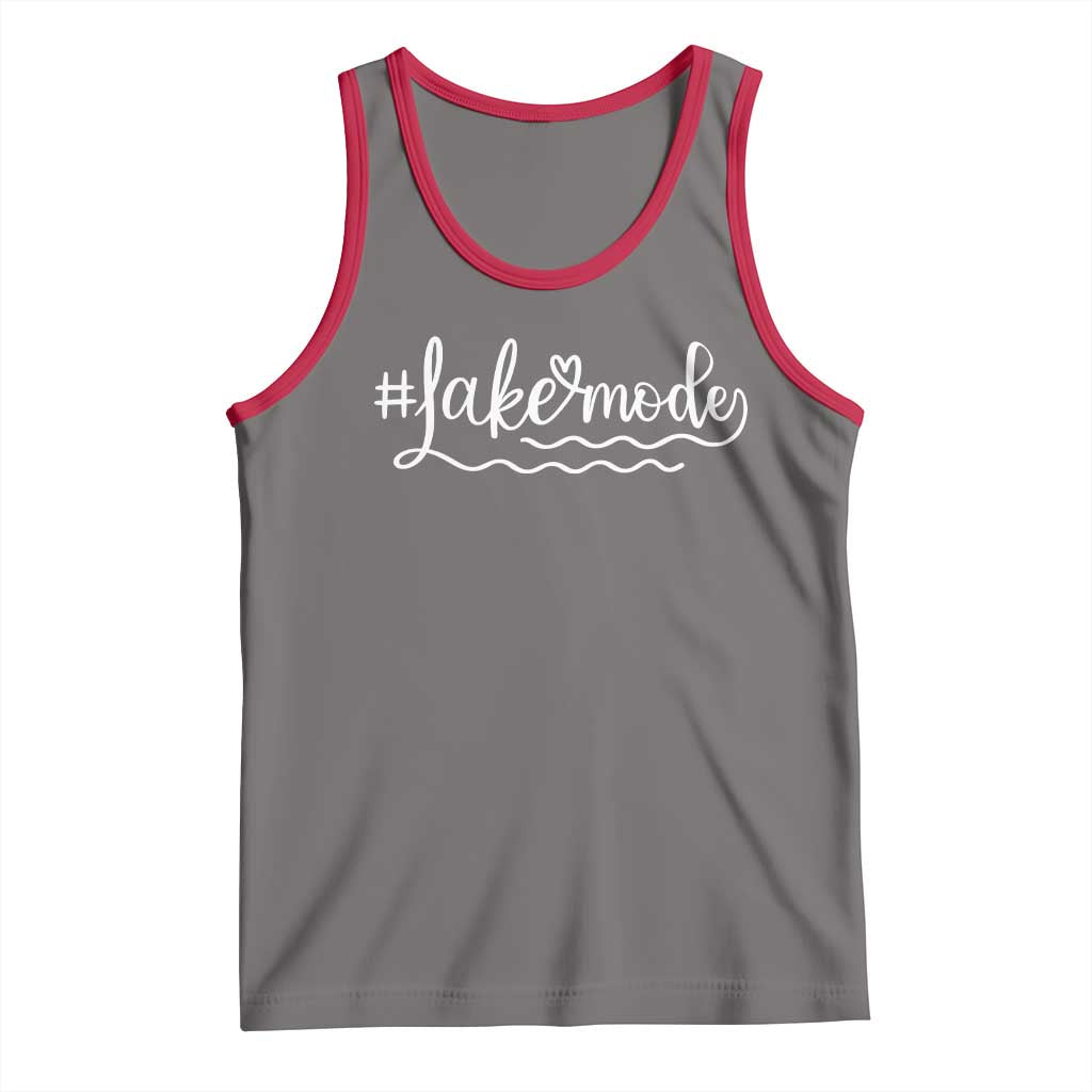 Lake Mode Tank Top Summer Vacation Outdoor Camping TS10 Deep Heather Red Print Your Wear