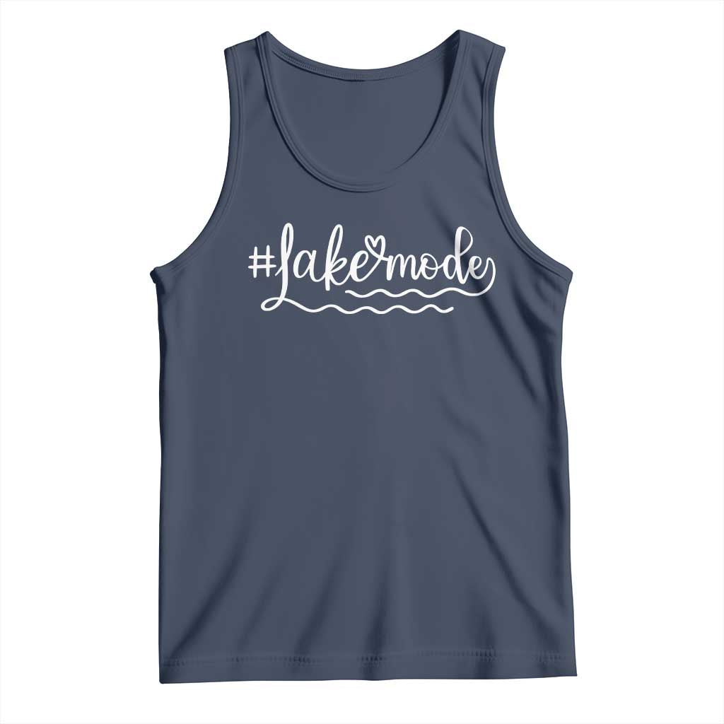 Lake Mode Tank Top Summer Vacation Outdoor Camping TS10 Navy Print Your Wear