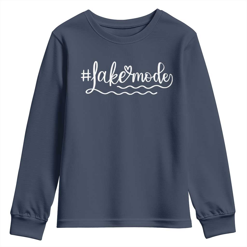 Lake Mode Youth Sweatshirt Summer Vacation Outdoor Camping TS10 Navy Print Your Wear