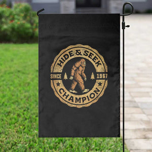 Retro Bigfoot Believer Garden Flag Undefeated Sasquatch Hide And Seek Cryptozoology TS10 Print Your Wear