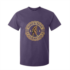 Retro Bigfoot Believer T Shirt For Kid Undefeated Sasquatch Hide And Seek Cryptozoology TS10 Purple Print Your Wear