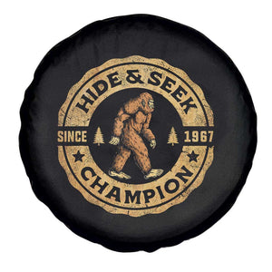 Retro Bigfoot Believer Spare Tire Cover Undefeated Sasquatch Hide And Seek Cryptozoology TS10 Print Your Wear