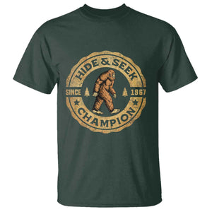 Retro Bigfoot Believer T Shirt Undefeated Sasquatch Hide And Seek Cryptozoology TS10 Dark Forest Green Print Your Wear