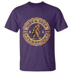 Retro Bigfoot Believer T Shirt Undefeated Sasquatch Hide And Seek Cryptozoology TS10 Purple Print Your Wear