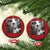 Cat Selfie With Bigfoot UFO Christmas Ornament Funny Cat Lover Gifts TS10 Circle Red Print Your Wear