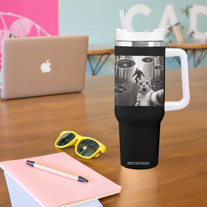 Cat Selfie With Bigfoot UFO Tumbler With Handle Funny Cat Lover Gifts TS10 Print Your Wear
