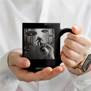 Raccoon Selfie With Bigfoot UFO Coffee Mug Funny Feral Lover Gifts TS10 Print Your Wear