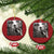 Raccoon Selfie With Bigfoot UFO Christmas Ornament Funny Feral Lover Gifts TS10 Circle Red Print Your Wear