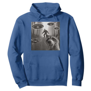 Raccoon Selfie With Bigfoot UFO Hoodie Funny Feral Lover Gifts TS10 Royal Blue Print Your Wear